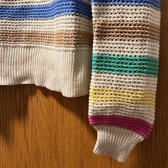 Gap cotton striped crochet sweater XS - Picture 3 of 4